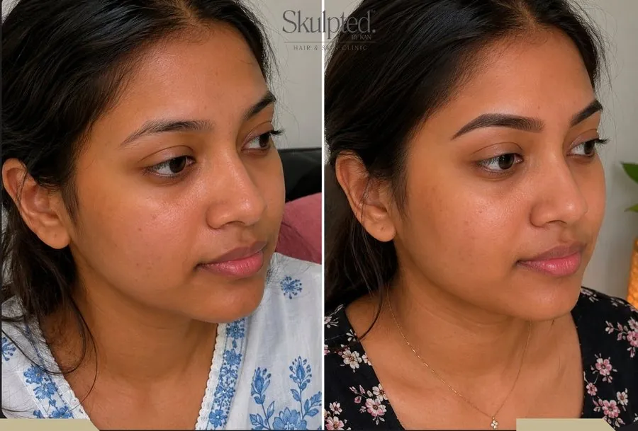 Lip blush permanent makeup before and after — Skulpted by Kan